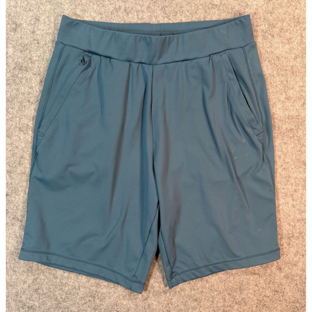 32 Degrees Cool Mens Medium Blue Gray Athletic Gym Training Shorts Activewear